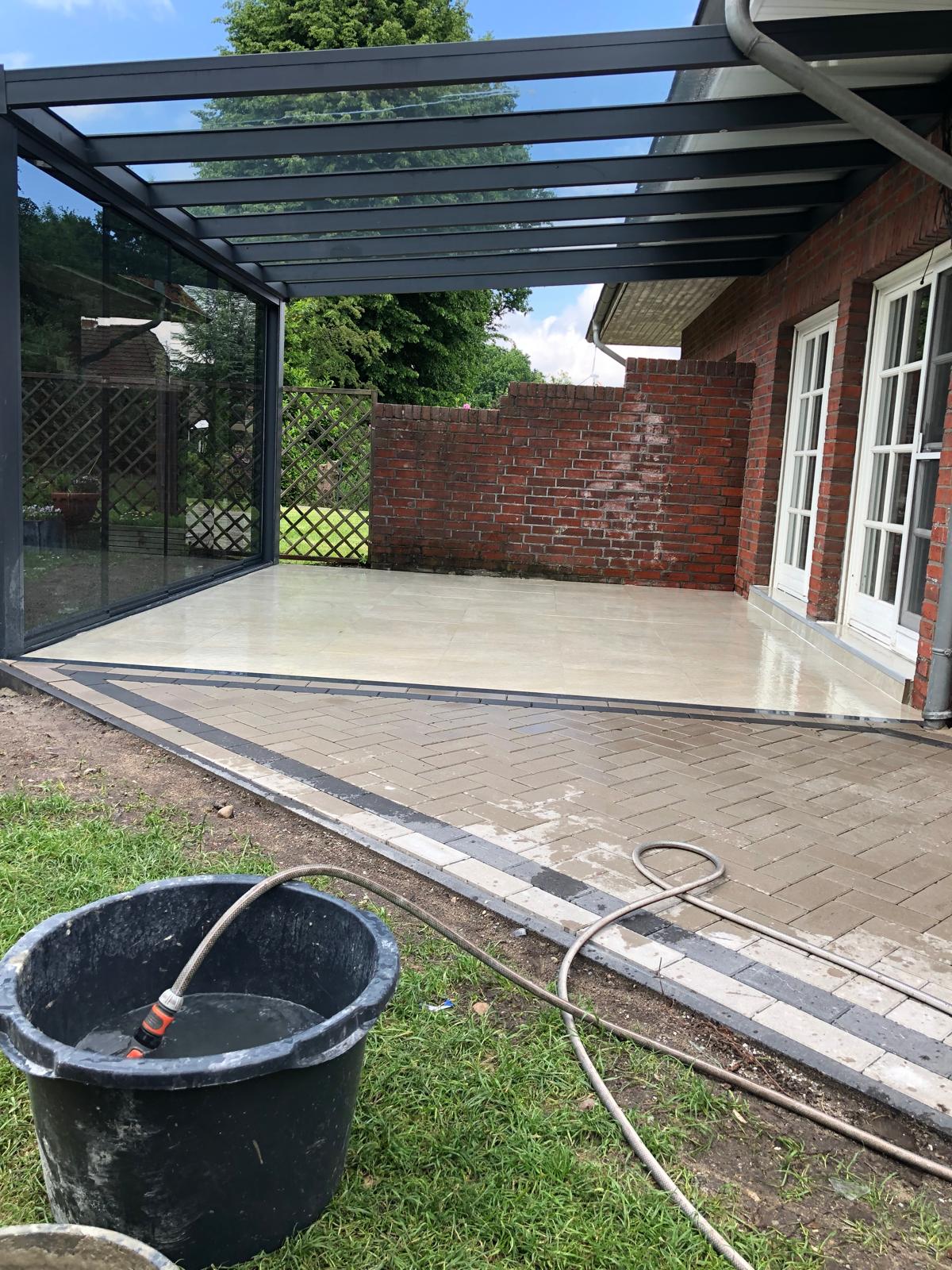 Projekt 3 - Terrasse mit Fliesen und Pflaster